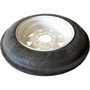 Single Rib Press Wheel Tyre Assembly (4" x 12")