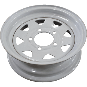 Rim 4" x 12" 5 Stud Ford Offset White @107.95mm PCD